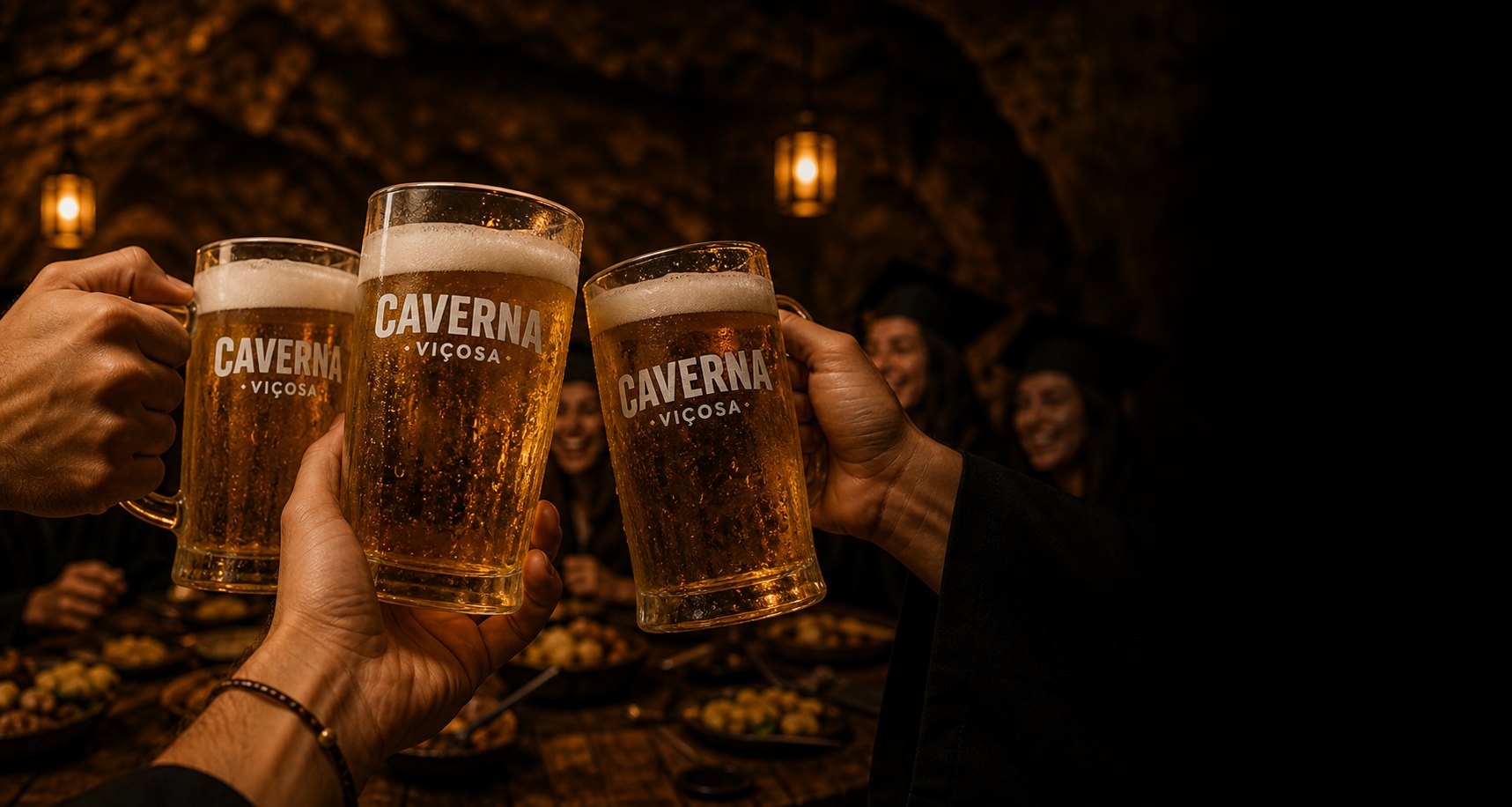 Chope servido no Caverna